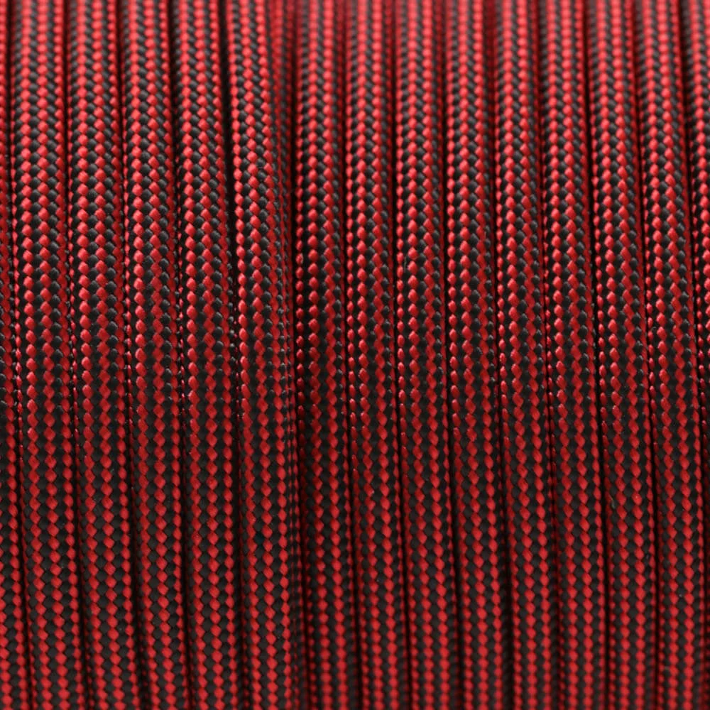 Imperial Red & Black Stripes Paracord