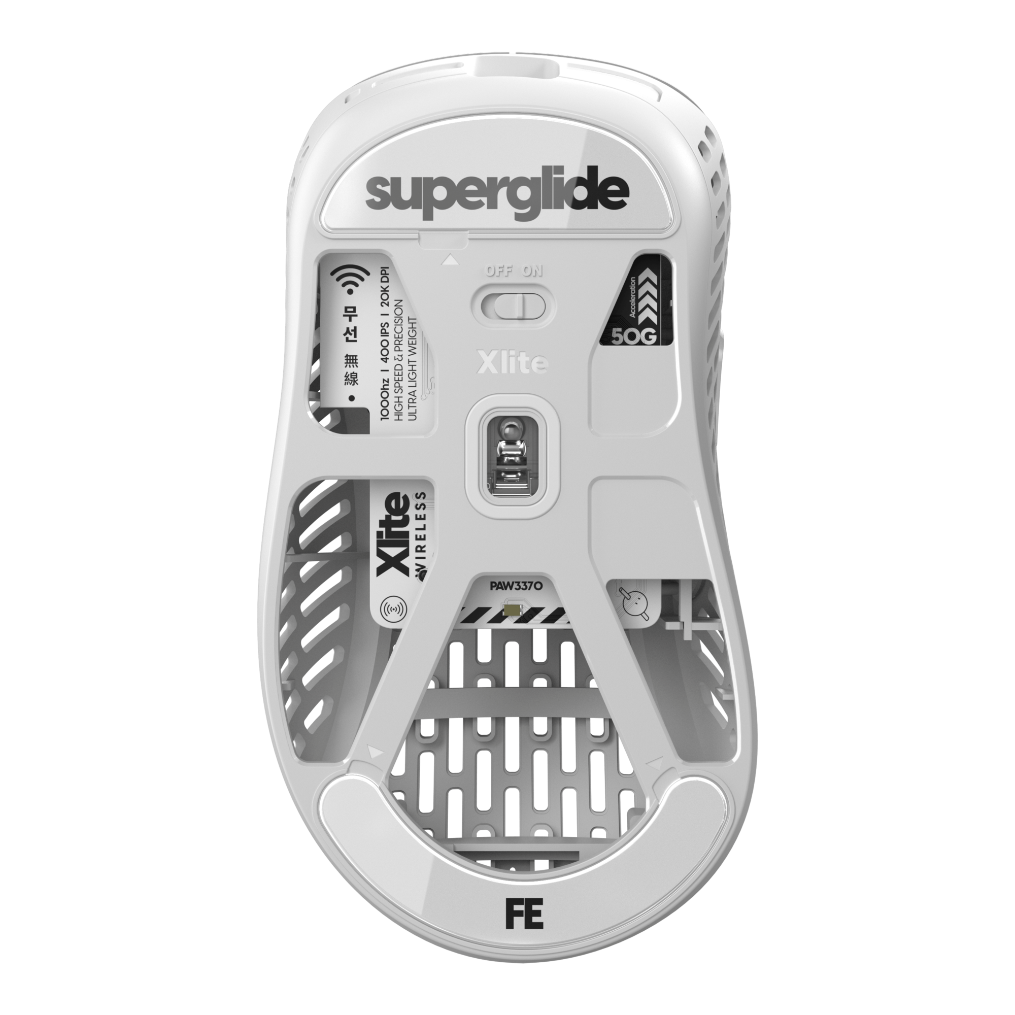 Superglide glass feet for Pulsar Xlite Wireless