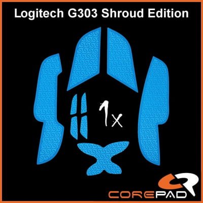 Corepad Soft Grips Logitech G303 Shroud Edition blue