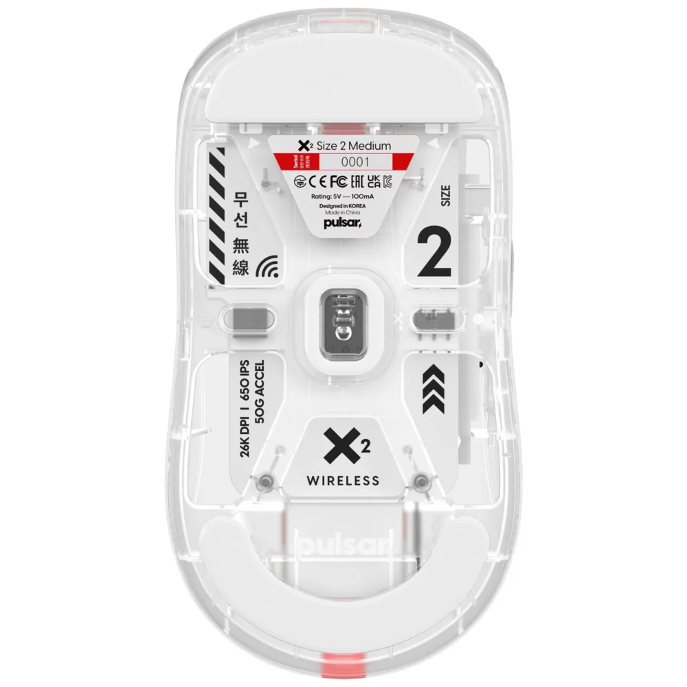 Pulsar X2 - Wireless Gaming Mouse [Super Clear Edition]