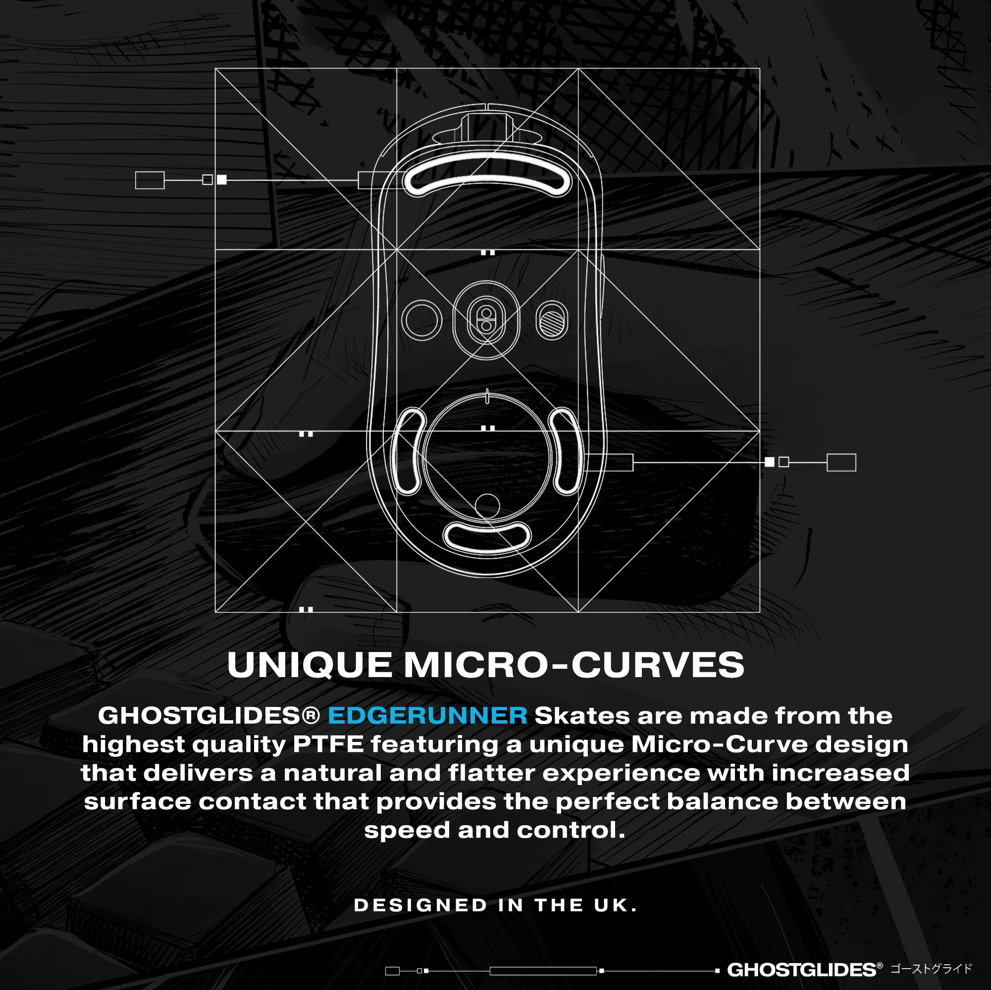 EDGERUNNER LOGITECH G PRO WIRELESS PTFE SKATES - ZerkGamingMods