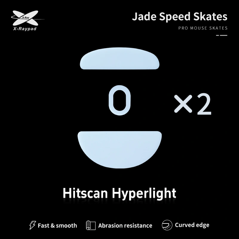 Xraypad Jade Speed Skates for Hitscan Hyperlight Wireless Gaming Mouse