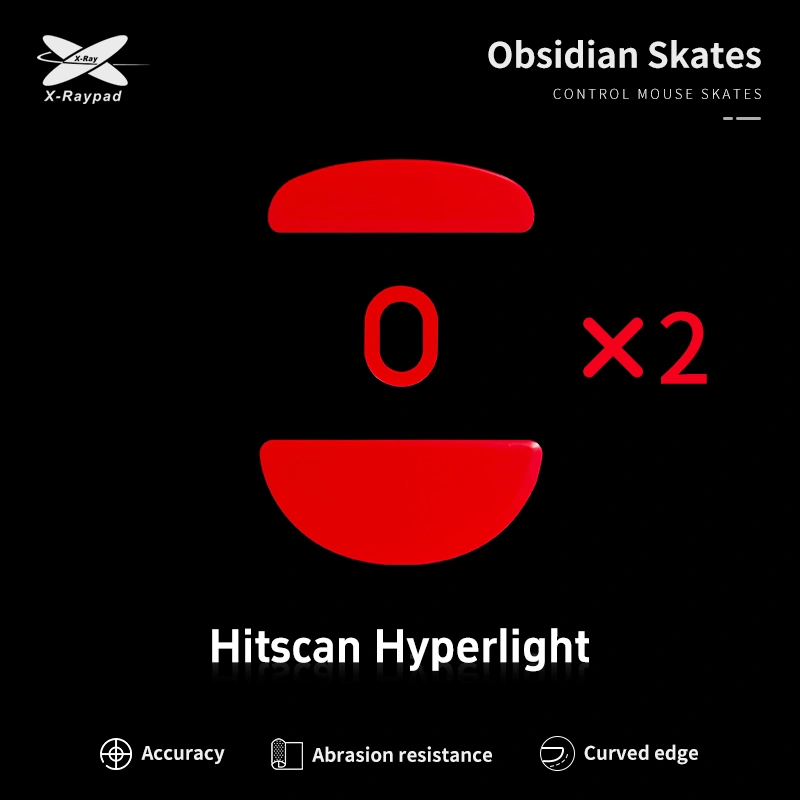 Xraypad Obsidian Skates For Hitscan Hyperlight Wireless Gaming Mouse