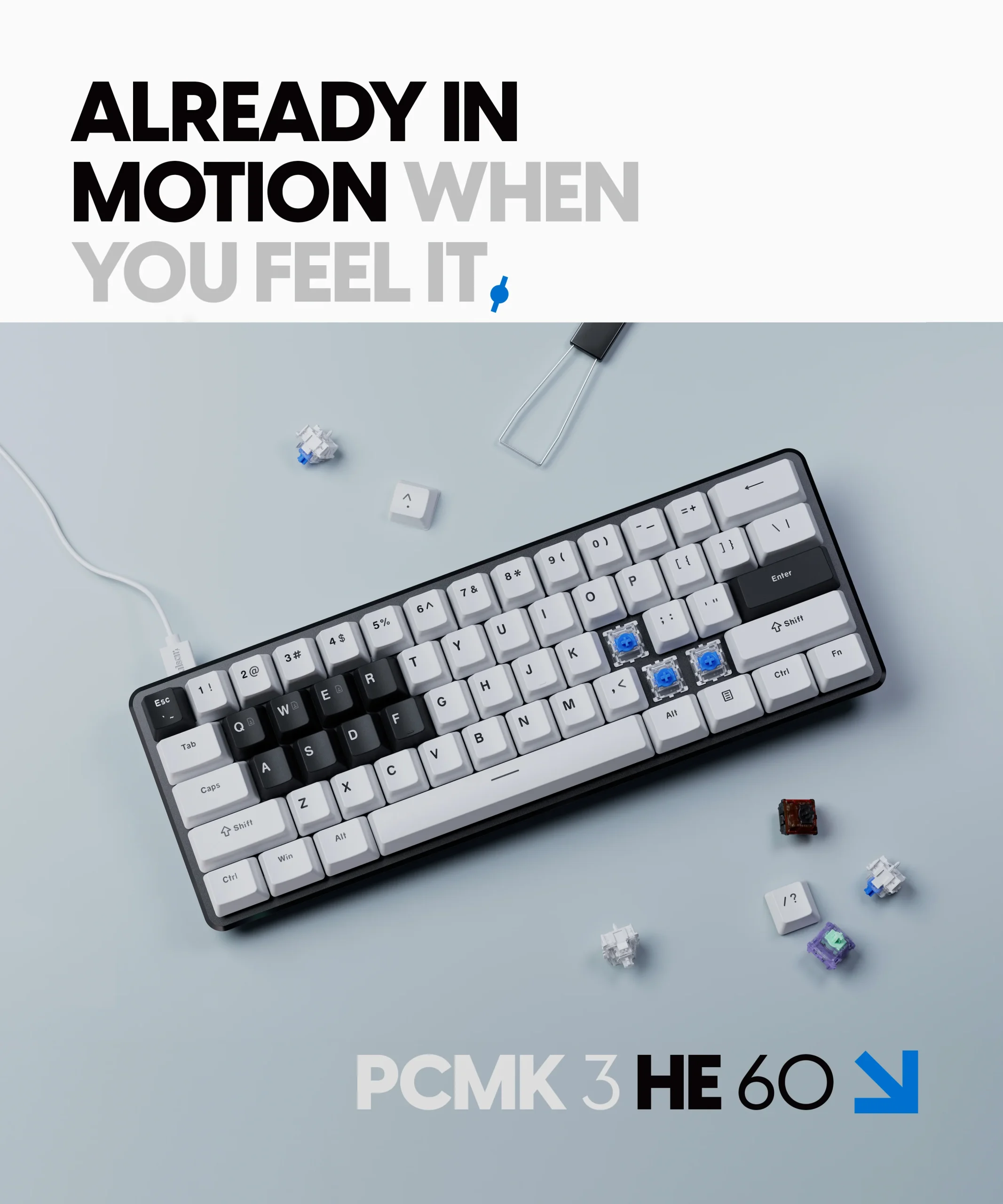 Pulsar ANSI PCMK 3 HE 60 Hall Effect Magnetic Gaming Keyboard