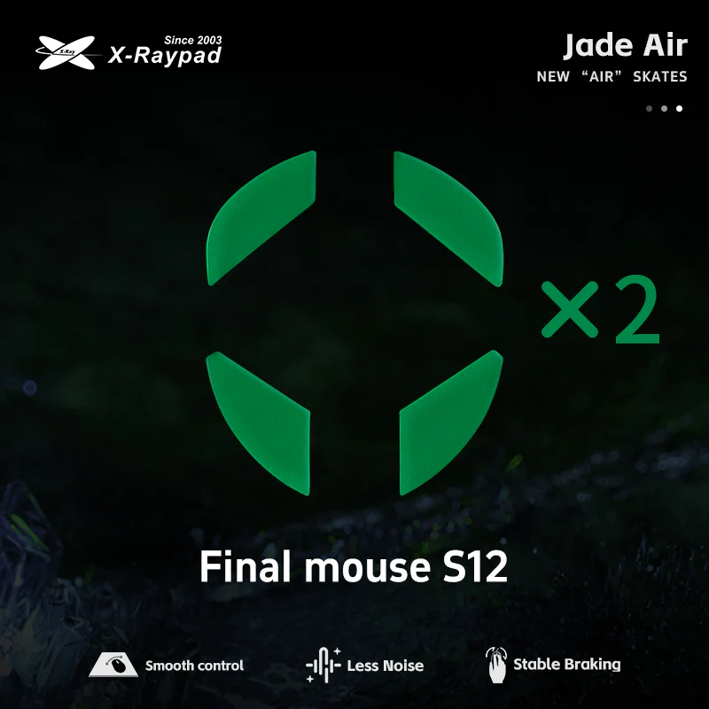Xraypad Jade Air Mouse Skates for Finalmouse S12 UL2 ULX Xraypad Jade Air Mouse Skates for Finalmouse S12 UL2 ULX