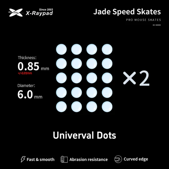 Xraypad Jade DIY Mouse Skates – Universal D6mm PTFE Dots