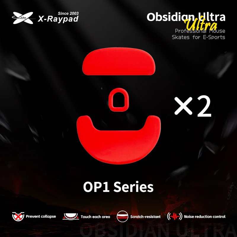 Xraypad Obsidian Ultra Series Skates For Endgame Gear OP1 Series Mouse Skates