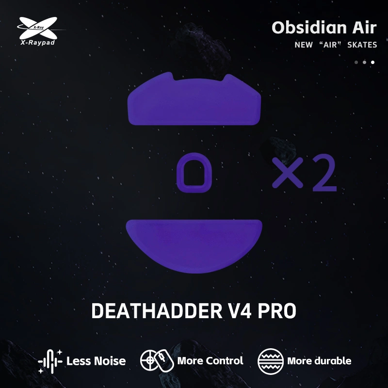 Xraypad Obsidian Air Mouse Skates – DeathAdder V4 Pro