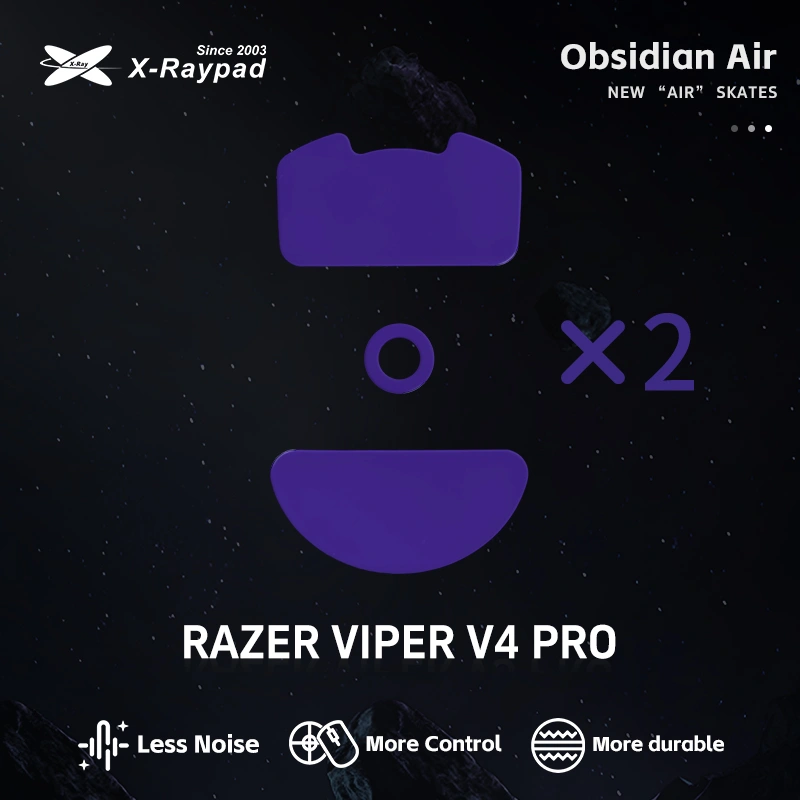 Xraypad Obsidian Air Mouse Skates – Razer Viper V4 PRO Xraypad Obsidian Air Mouse Skates – Razer Viper V4 PRO
