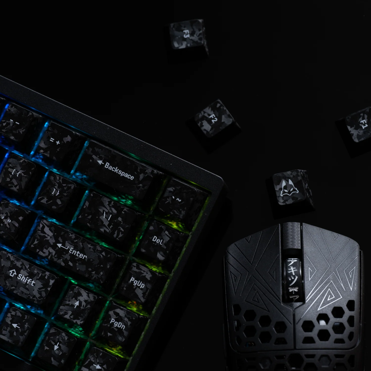 Arbiter Carbon Fiber Textured Keycap Set Arbiter Carbon Fiber Textured Keycap Set