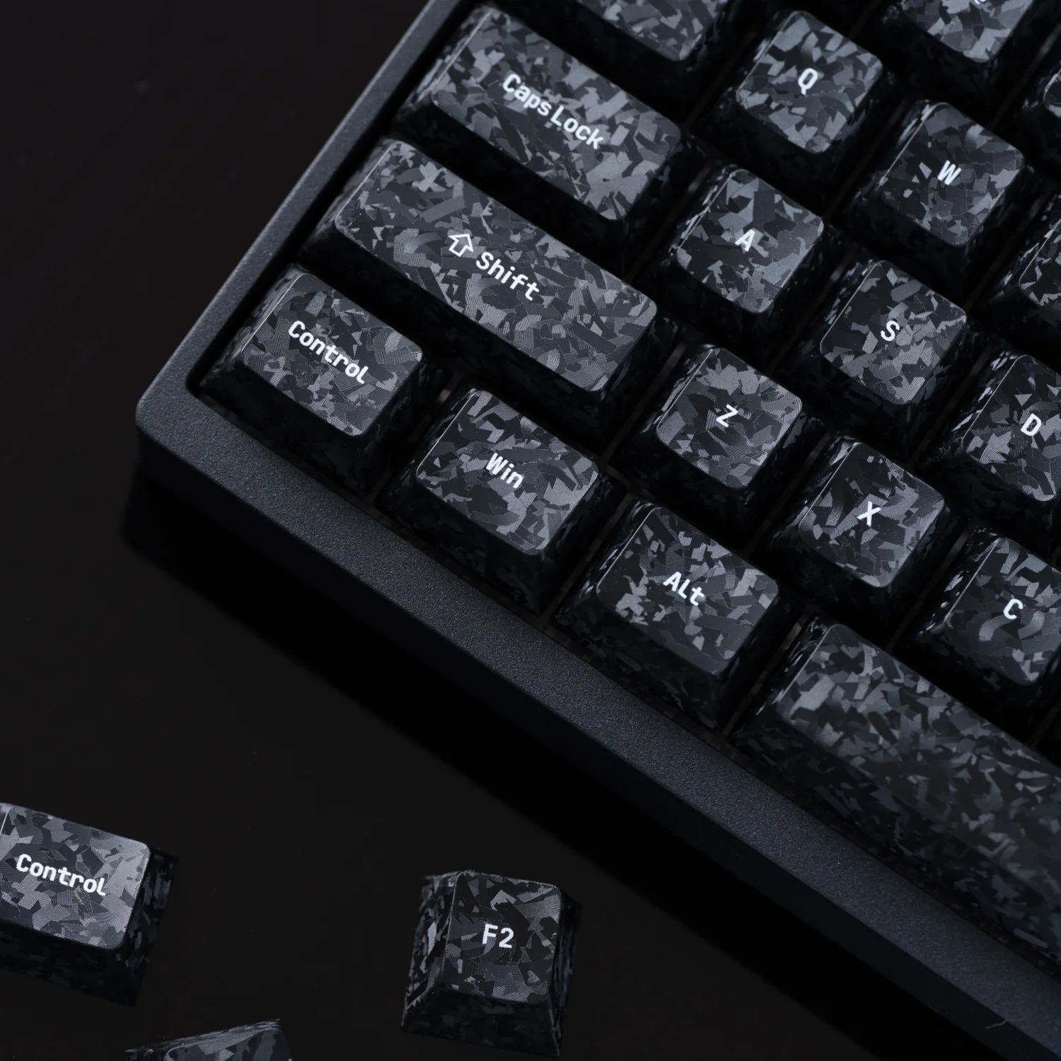 Arbiter Carbon Fiber Textured Keycap Set Arbiter Carbon Fiber Textured Keycap Set
