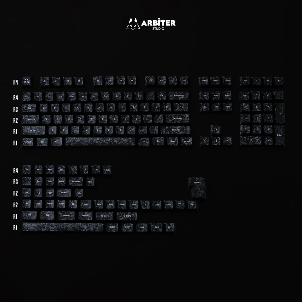 Arbiter Carbon Fiber Textured Keycap Set Arbiter Carbon Fiber Textured Keycap Set